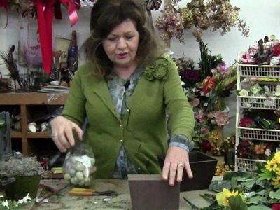 Easter Flower Arrangements | Easter Table Decorations using Silk Flowers Arrangement 1