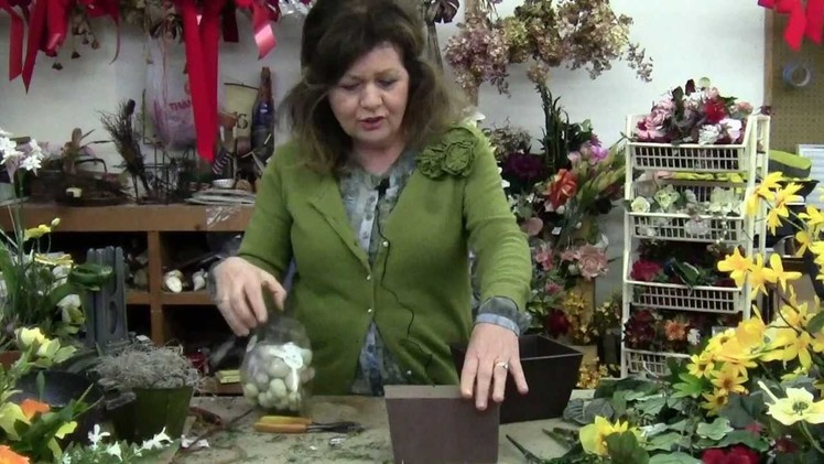 Easter Flower Arrangements | Easter Table Decorations using Silk Flowers Arrangement 1
