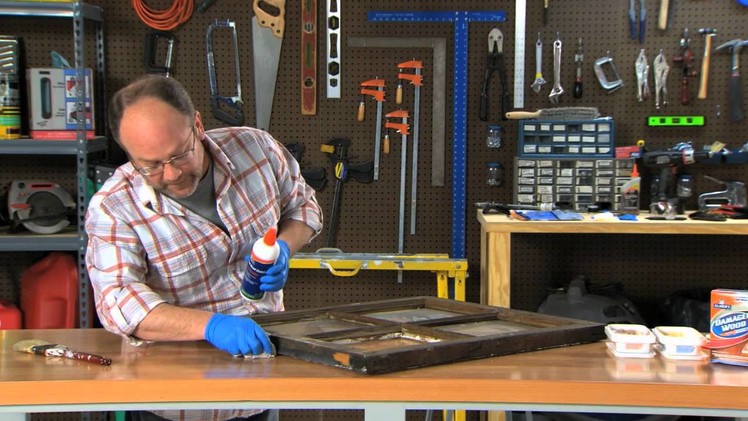Elmer's Hardware How-to: Fixing a Wooden Window Frame using Elmer's Rotted Wood Stabilizer