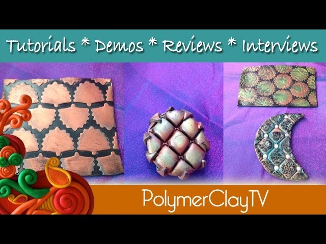 Embossing Stamp and Punchinella with Polymer Clay on Polymer Clay TV
