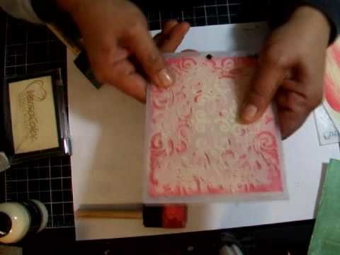 Embossing with Acrylic Paint