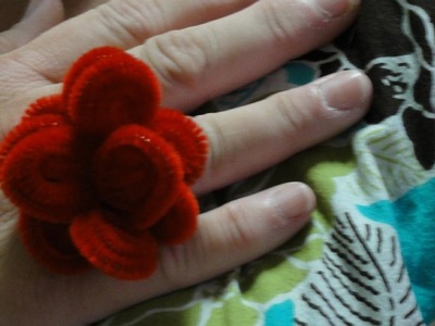 Flower Ring -- Pipe Cleaner Jewelry