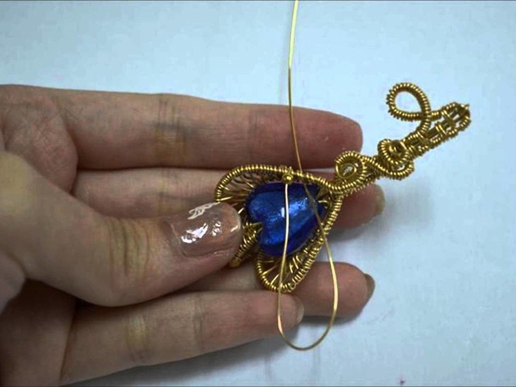 Heart Key Wire Wrapped Pendant Time Lapse Process Video Tutorial