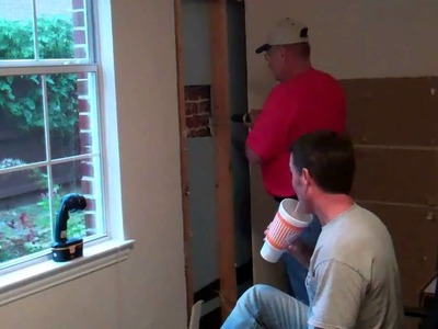 How to Add a Door In An Exterior Brick Wall - Part 1 of 2 Benoah Renovations Video