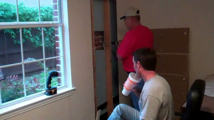 How to Add a Door In An Exterior Brick Wall - Part 1 of 2 Benoah Renovations Video