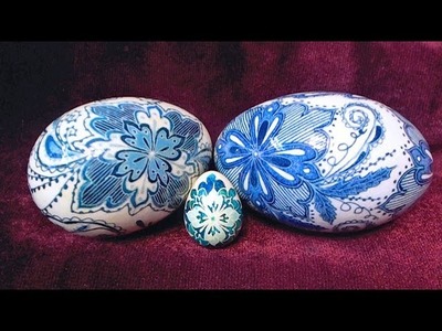 How to Create Delft Inspired Porcelain Pottery Blue Eggs using Pysanky Batik Techniques