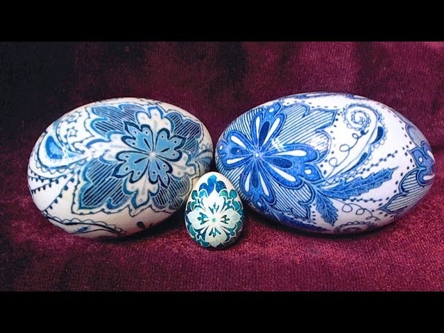How to Create Delft Inspired Porcelain Pottery Blue Eggs using Pysanky Batik Techniques