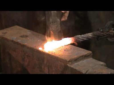 How To forge Weld Cable Damascus