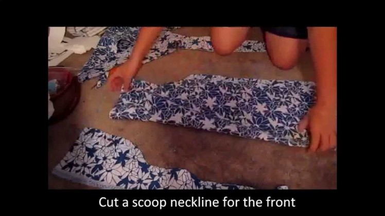How to make a dress with a scoop neck and cap sleeves