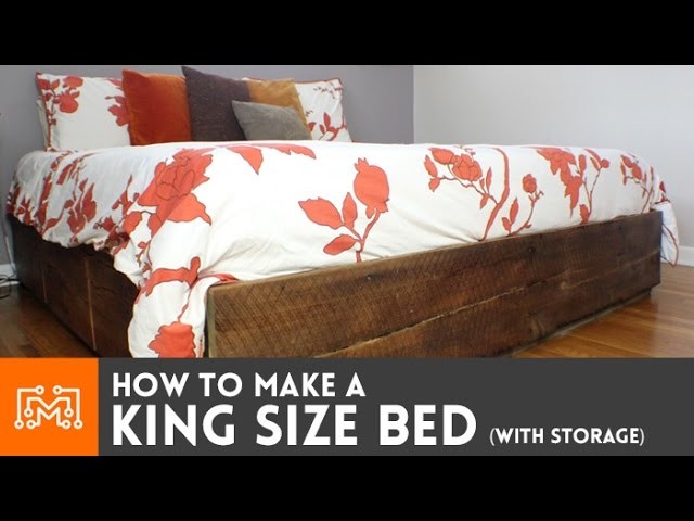 How to make a king size bed (with storage)