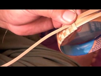 How to make a Lauhala bracelet using recycled material