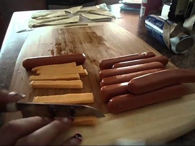 How to make crescent hot dogs