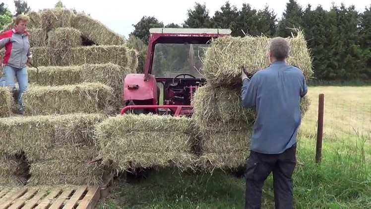How to make grass into hay bales