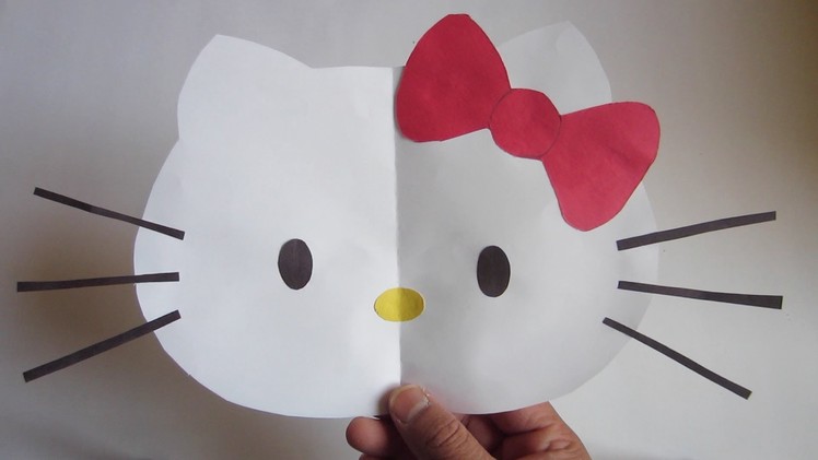 How to Make Hello Kitty: Color Paper Tutorial