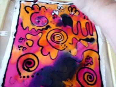 How To Paint On Silk 003 - Black gutta, bright colours with Teena Hughes