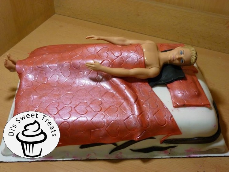 Ken Doll in Bed Cake- Bachelorette Cake- Di's Sweet Treats