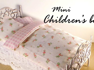 Miniature Furniture; Cute Bed Tutorial - Dolls.Dollhouse