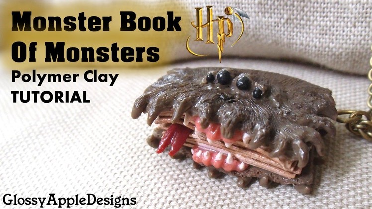 Miniature Polymer Clay Harry Potter's Monster Book of Monsters Charm Tutorial