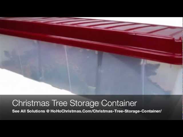 Plastic Artificial Christmas Tree Storage Container Box and Bin Ideas With Wheels