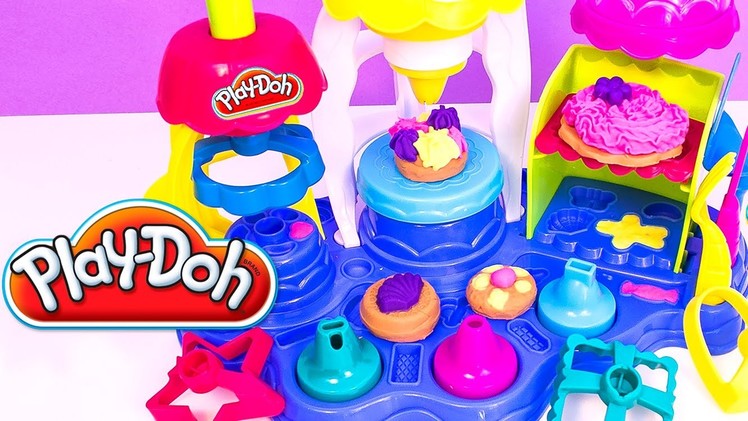 Play Doh Sweet Shoppe Frosting Fun Bakery How to Make Playdough Sweet Confections Hasbro Toys