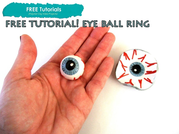 PolyPediaOnline TV - FREE How to Halloween Polymer Clay EyeBall Ring or Bowl Tutorial