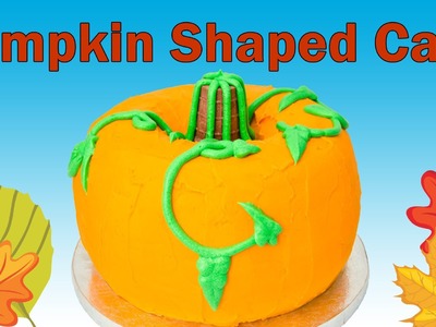 Pumpkin Shaped Cake for Thanksgiving from Cookies Cupcakes and Cardio