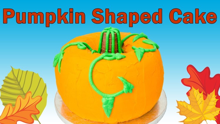 Pumpkin Shaped Cake for Thanksgiving from Cookies Cupcakes and Cardio