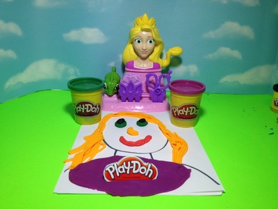 RAPUNZEL PLAY-DOH tutorial Disney Princess How to Make a Play Doh Rapunzel Picture Playset