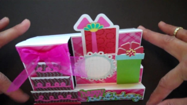 Side Step Birthday Card-Sweet Treats Cricut Cartridge
