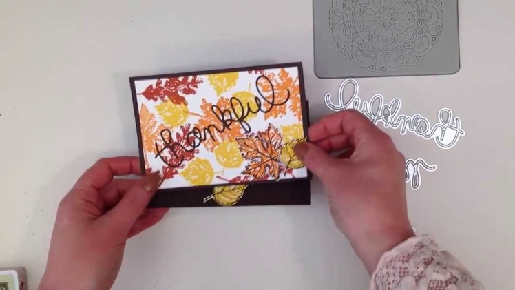 Two minute tip using wax paper with Stampin' Up! Thinlits