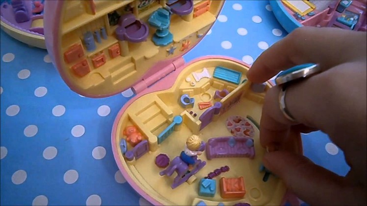 Vintage Polly Pocket collection: Baby sitting sets and two baby lockets!!!