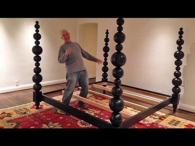 Building a ball four-poster King Bed from scratch