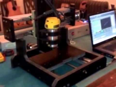 DIY HomeMade Mini CNC Router Engraver Mill Test Run