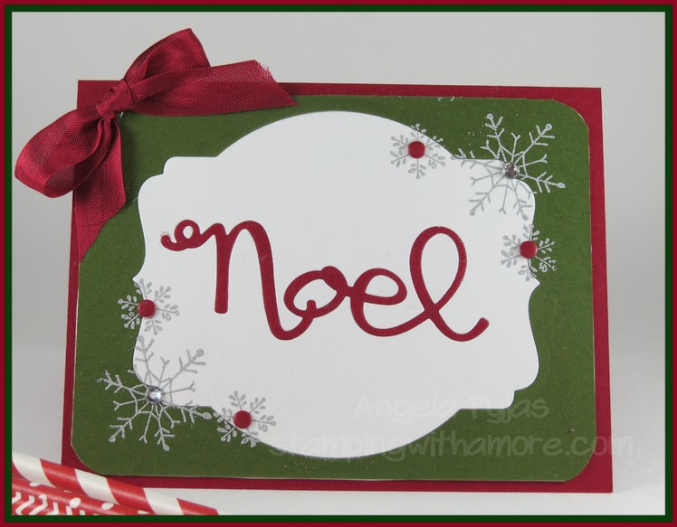 Double Inlaid Noel Christmas Card