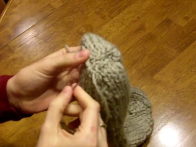 French Press Felted Slippers Seaming Tutorial, part 3