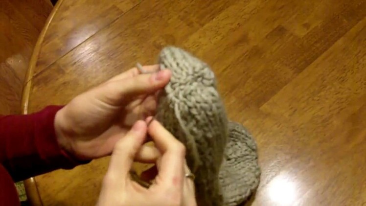 French Press Felted Slippers Seaming Tutorial, part 3