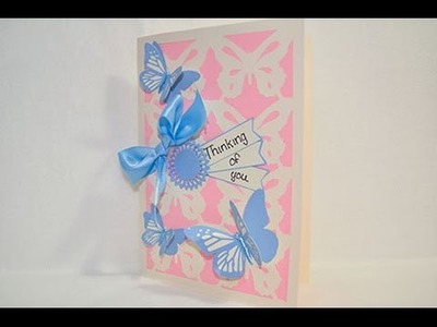 Garden Butterfly Card - Anna Griffin - Cricut Explore