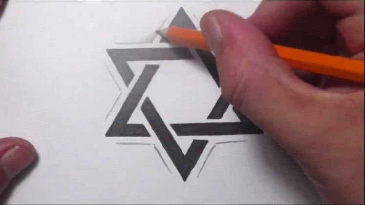How To Draw a Star of David Tattoo Design