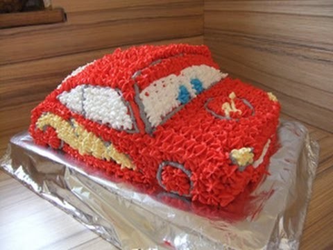 How to make a cars cake Lightning Mcqueen