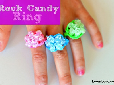 How to Make a Rainbow Loom Rock Candy Ring