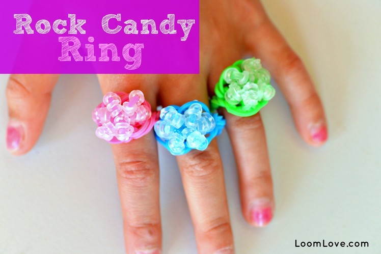 How to Make a Rainbow Loom Rock Candy Ring