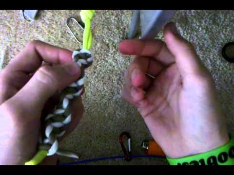How to make a Tri-Colored twisted paracord bracelet