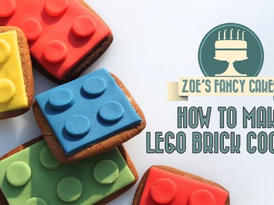 How to make icing Lego. duplo brick cookies and biscuits How To Tutorial Zoes Fancy Cakes