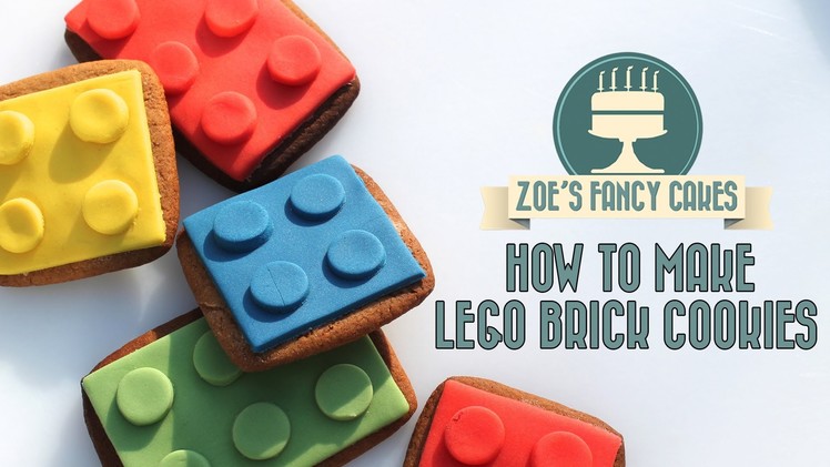 How to make icing Lego. duplo brick cookies and biscuits How To Tutorial Zoes Fancy Cakes