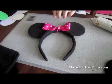 How to Make Mickey Minnie Mouse Ears Headband Tutorial