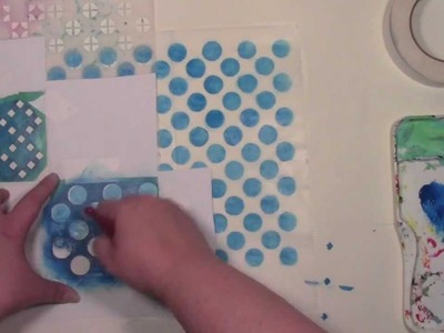 Make a repeating stencil pattern on deli paper with Carolyn Dube