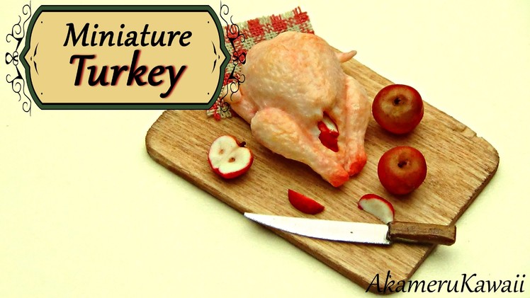 Miniature Uncooked Thanksgiving Turkey - Polymer Clay Tutorial