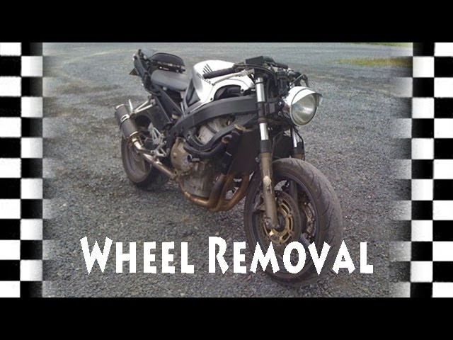 Part 1 Motorcycle Front Wheel Removal CBR600 | Tire DIY How To