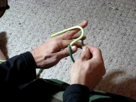 Tying a two strand stopper knot
