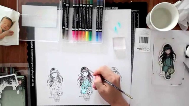 Artiste Watercolor Markers Tutorial (docrafts part #1)